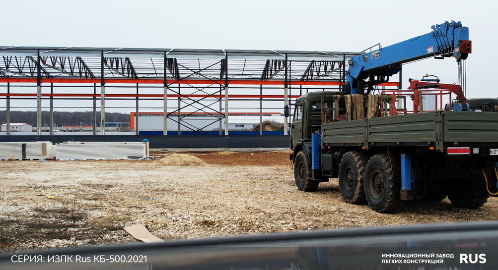 Быстровозводимое здание с кран-балкой 6 тн.